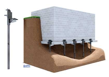 Grip-Tite Push Piers for Foundation Stabilization